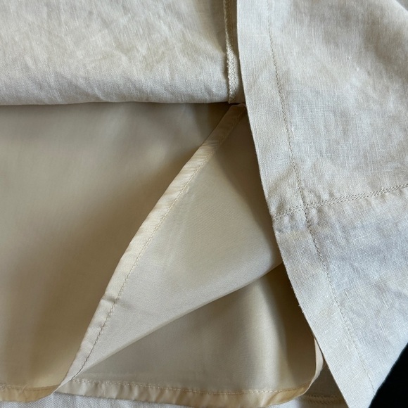 M&S Linen Tulip Bottom Midi Skirt - Picture 4 of 7